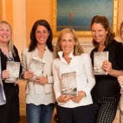 Jeanne M. Blasberg, author of "Eden", and friends at book club