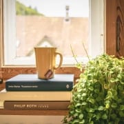 morning-ritual-coffee-writing-book-stack-plant-window
